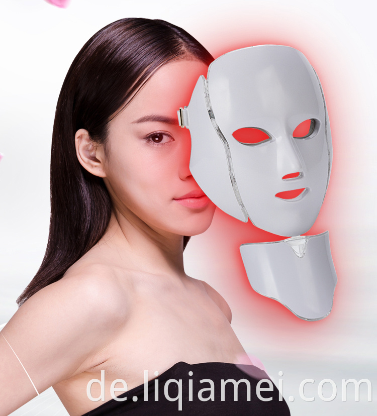 LED -Gesichtsmasken -Therapie Photonhaut Verjüngung LED Halsmaske Schönheit